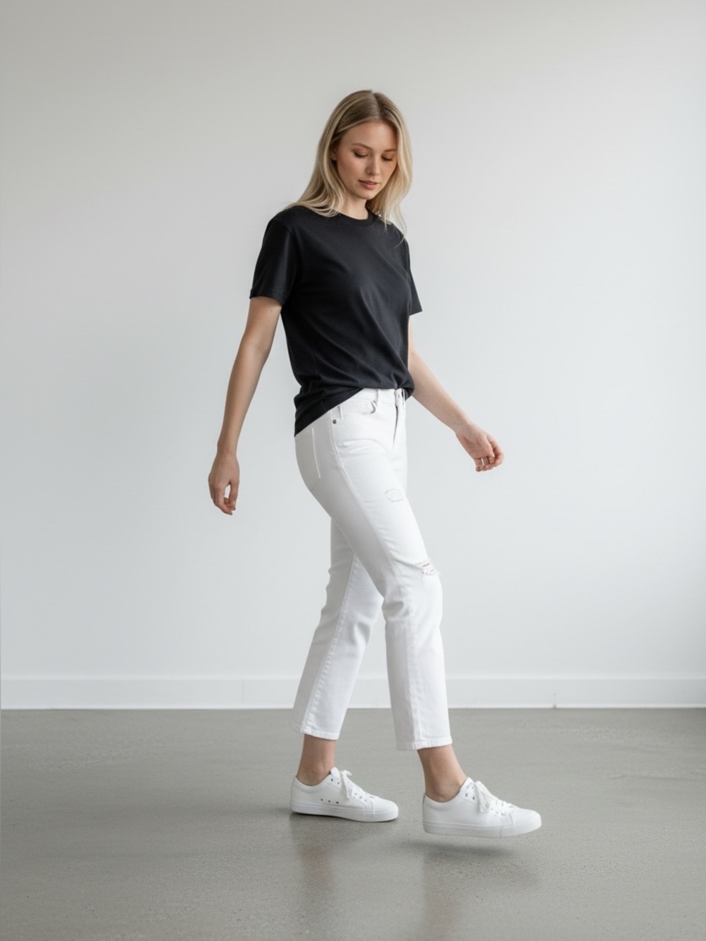 Earl Jeans White Straight Leg Denim